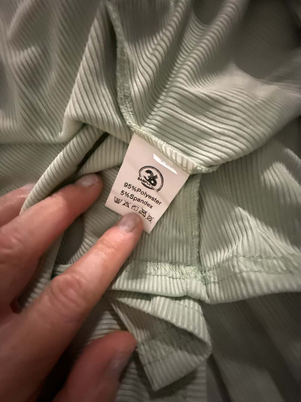Sage Green Ribbed three-Piece Lounge Set Tank Top, pants and duster. Xxl